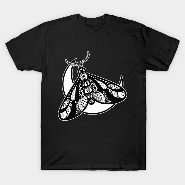 Moon Moth T-Shirt by cb-illustratie